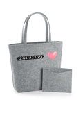 Filz Shopper Herzensmensch